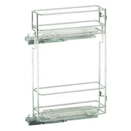 Dvojna košara za zgornje omarice STANDARD 150 mm / Krom