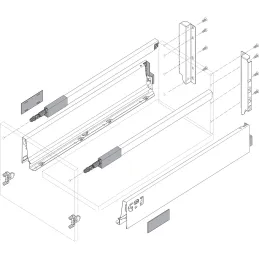 Kuhinjski predal BLUM – Antarobox »D« 224 mm z držalom / bela
