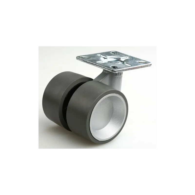 Oblikovano kolesce brez zavore SPEED 60 mm / Siva
