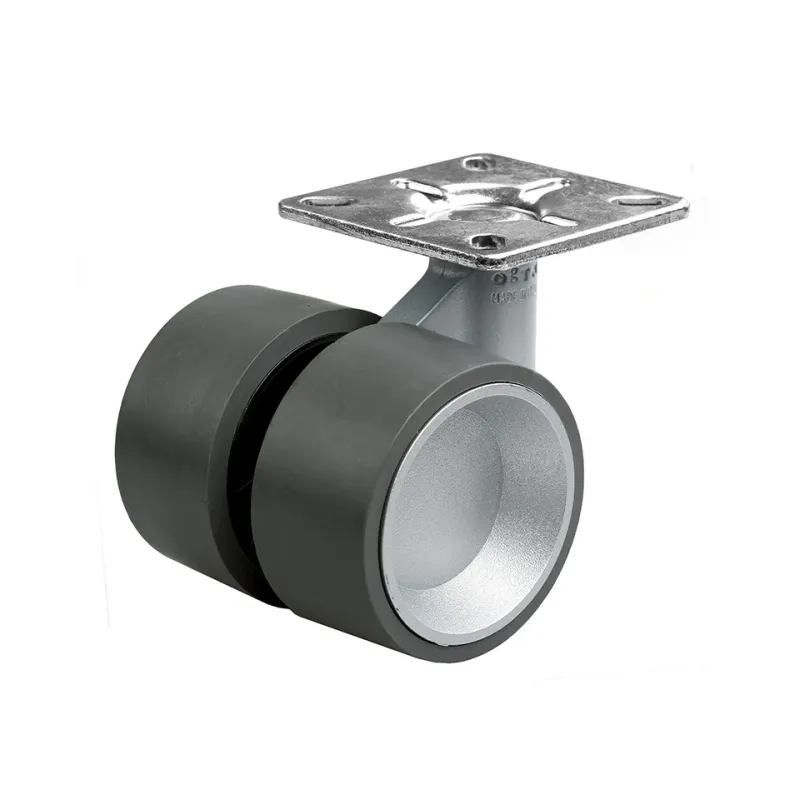 Oblikovalsko kolesce z zavoro SPEED 60 mm / Siva