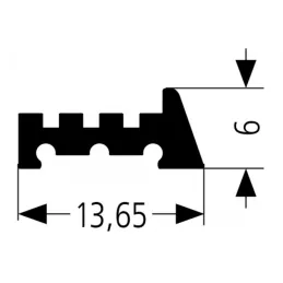 Stenski profil 10 mm / nerjavno jeklo