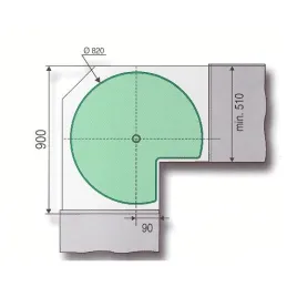 Vrtiljak 3/4 – Arena Clasicc – 820 mm / antracit