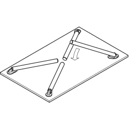 Zložljiva namizna noga EASY / Aluminij