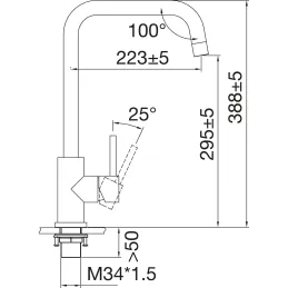 Pipa Caressi CA 106 / Mat črna