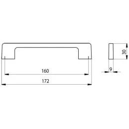 Ročaj HALI / Sijajno bela
