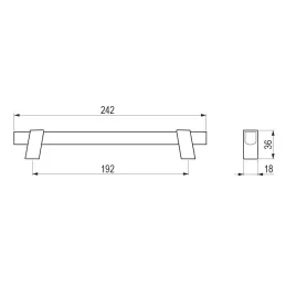 Lesen ročaj INDUSTRIALE / lakiran hrast