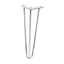 Noga za klubsko mizico HAIRPIN 420 mm / Sijajni krom