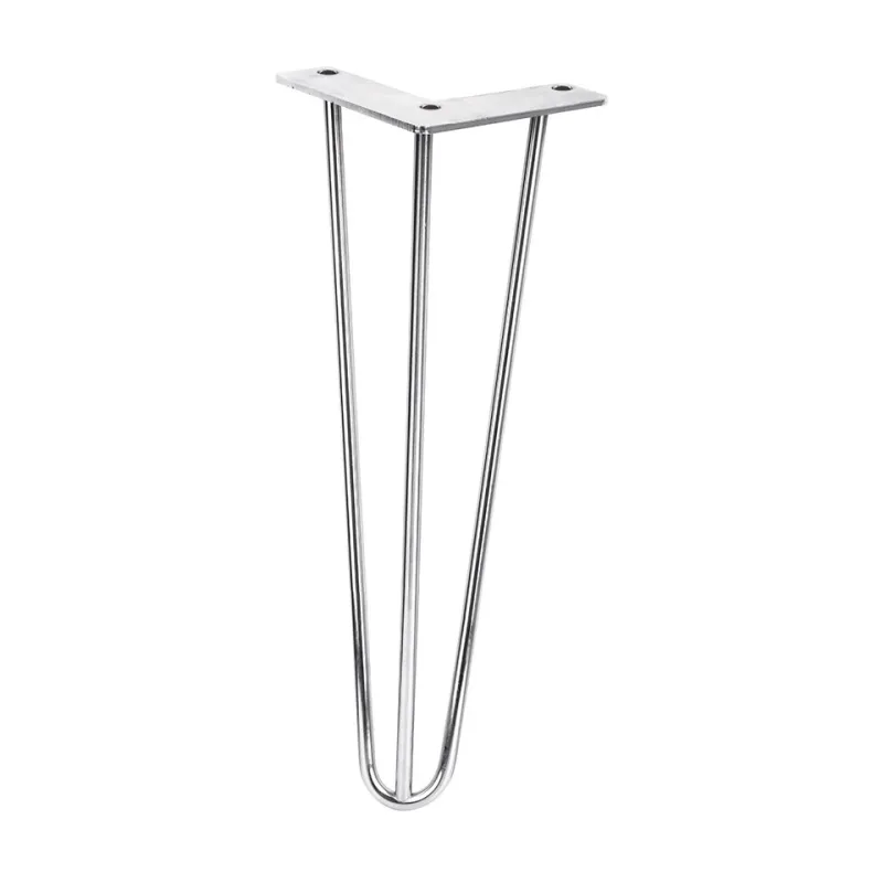 Noga za klubsko mizico HAIRPIN 420 mm / Sijajni krom