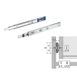 Kroglični izvlek z dušenjem 45 mm HETTICH / Silent system