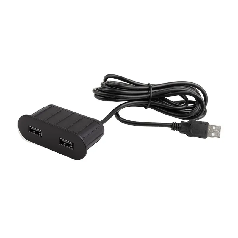 Električna vtičnica USB-polnilnik Oval / Mat črna