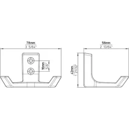 Obešalnik VERTI Mini / Sijajni aluminij