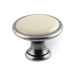 Ročaj GARDE / starosrebrna – slonokoščeni porcelan