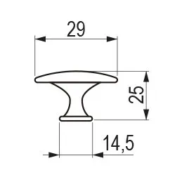 Gumb CIRCLE / Matiran krom