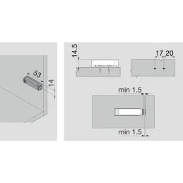Adapter za kratek bat TIP-ON / siv