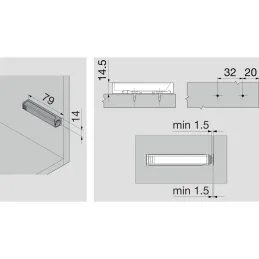 Adapter za dolg bat TIP-ON / bel
