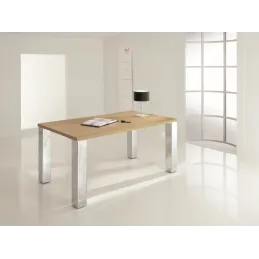 Mizna noga Jeklena 80 x 80 / Svetleči krom