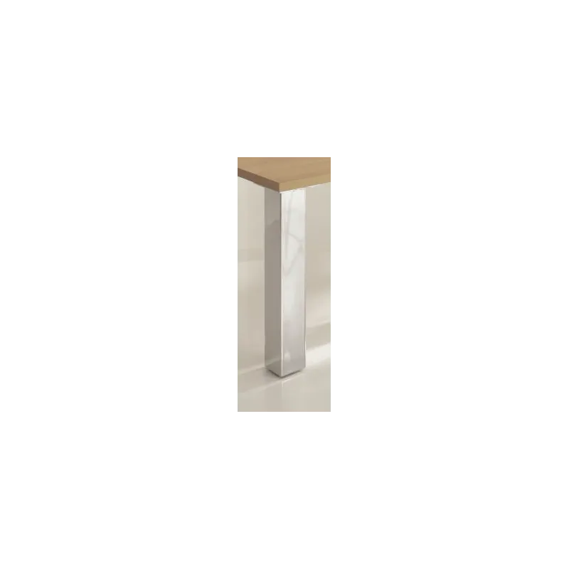 Mizna noga Jeklena 80 x 80 / Svetleči krom
