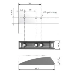 Adapter za pritrditev magneta K-LOCK / Bela