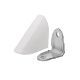 Kovinski kotnik s PVC-kapico – bel / 10 kosov