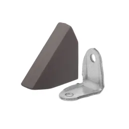 Kovinski kotnik s PVC-kapico – temno rjav / 10 kosov
