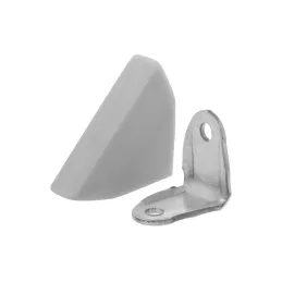 Kovinski kotnik s PVC-kapo – siv / 10 kosov