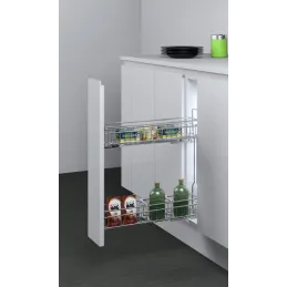Izvlečna košara z blaženjem INOXA HETTICH - 1104 / krom