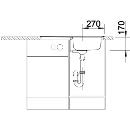 Pomivalno korito Blanco TIPO 45 S Compact iz nerjavnega jekla