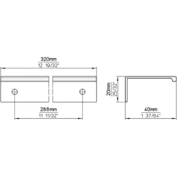 Ročaj za omarice CANSAS / Mat črna