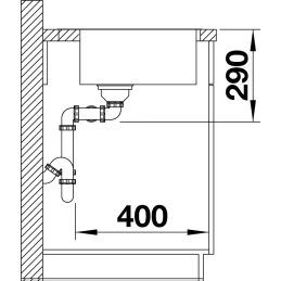 Pomivalno korito iz nerjavnega jekla Blanco ANDANO 500-IF/A / PushControl