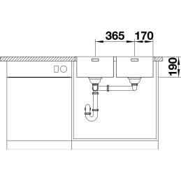 Pomivalno korito iz nerjavnega jekla Blanco ANDANO 500-IF/A / PushControl