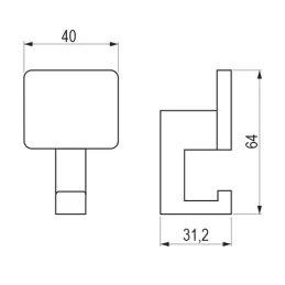 Obešalnik ROMERO / Mat zlata