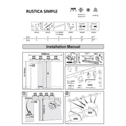Komplet za drsna vrata Rustica Simple / z blaženjem