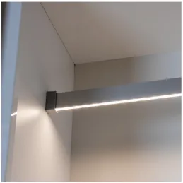 Obešalna palica SLIM za LED-trak s pokrovčkom / Aluminij