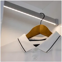 Obešalna palica SLIM za LED-trak s pokrovčkom / Aluminij