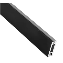 Obešalna palica SLIM za LED-trak s pokrovčkom / Črna