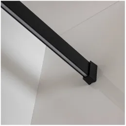 Obešalna palica SLIM za LED-trak s pokrovčkom / Črna