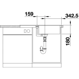 Komplet Blanco keramično pomivalno korito FAVUM XL 6 S + armatura DARAS S Silgranit
