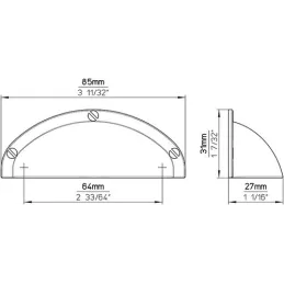 Ročaj ZENA / Mat črna