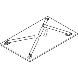 Zložljiva namizna noga MOVE / Mat črna