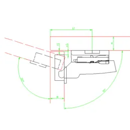 Polno vgradni tečaj z blaženjem 110° SENSYS / Silent system