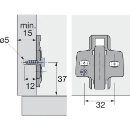 CLIP 3D podloga 1,5 mm / z vijaki