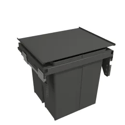 Izvlečni koš za odpadke STAR 600 mm – 2 × 40 l z ročajema vrat / antracitna barva