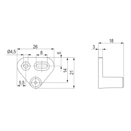 Trojkraki lok 1000 mm EXCELENT / Nikel