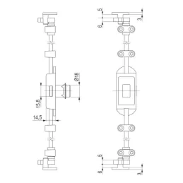 Trojkraki lok 1000 mm EXCELENT / Nikel