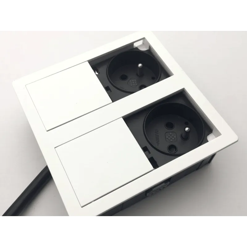 Električna vtičnica VersaHit 2 x 230 V FRENCH / Bela