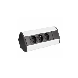 Notranja vtična letev CORNER FRENCH 3x 230 V / črna – aluminij