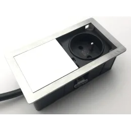 Električna vtičnica VersaHit Mono 1 x 230V FRENCH / nerjavno jeklo