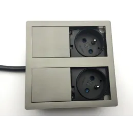 Električna vtičnica VersaHit 2 x 230V FRENCH / Kositrna